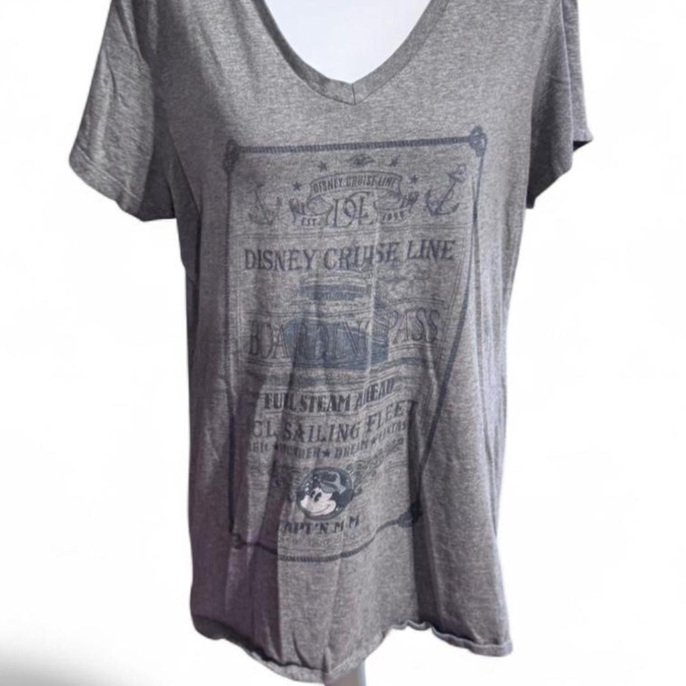 Disney Cruise Line Women's Sz Large T Shirt Cotton Tee Boarding Pass